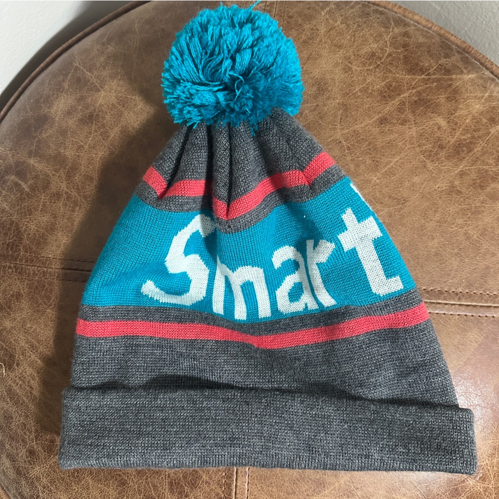 VTG Smartwool‎ Turquoise and Charcoal Pom Beanie